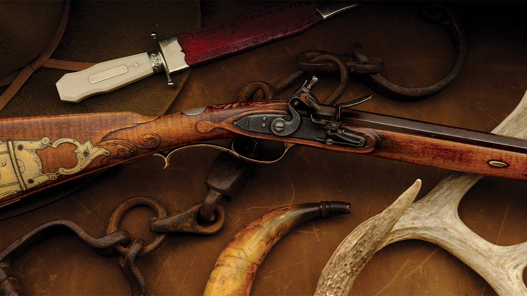 Extraordinary-John-Armstrong-Maryland-Golden-Age-Kentucky-Flintlock-American-Long-Rifle-with-Raised-Relief-Carved-Stock