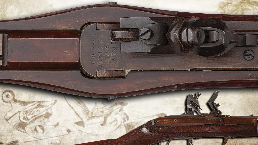 Harpers-Ferry-Model-1819-Hall-Breech-Loading-Flintlock-Rifle