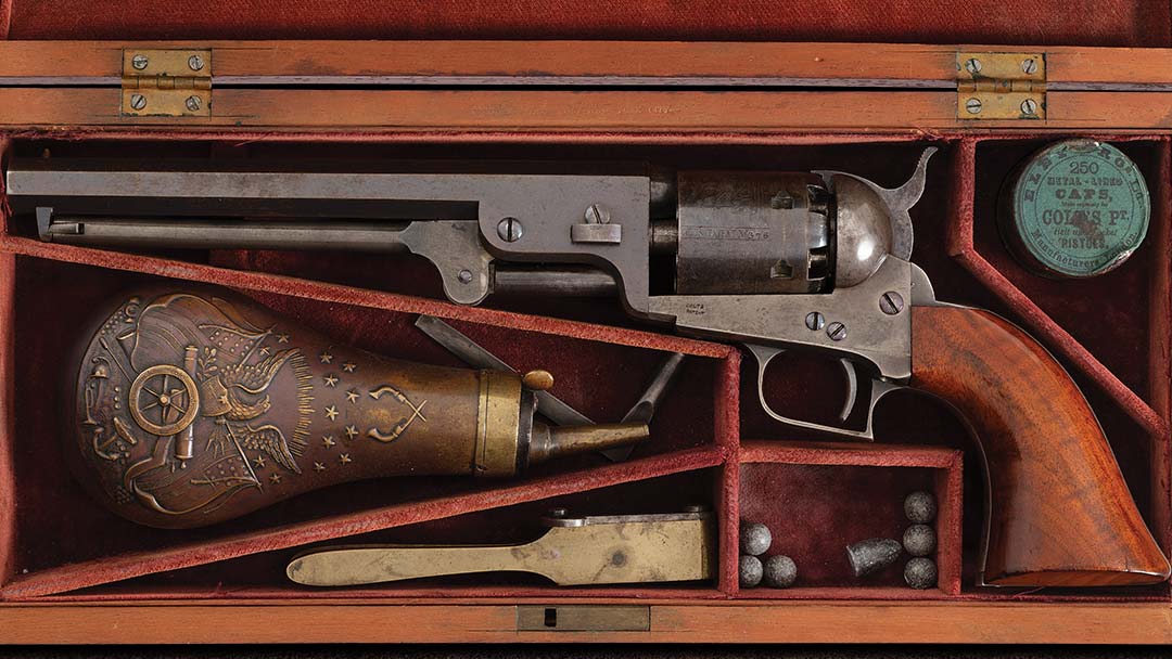 Cased-Colt-Second-Model-1851-Navy-Percussion-Revolver-with-Squareback-Trigger-Guard