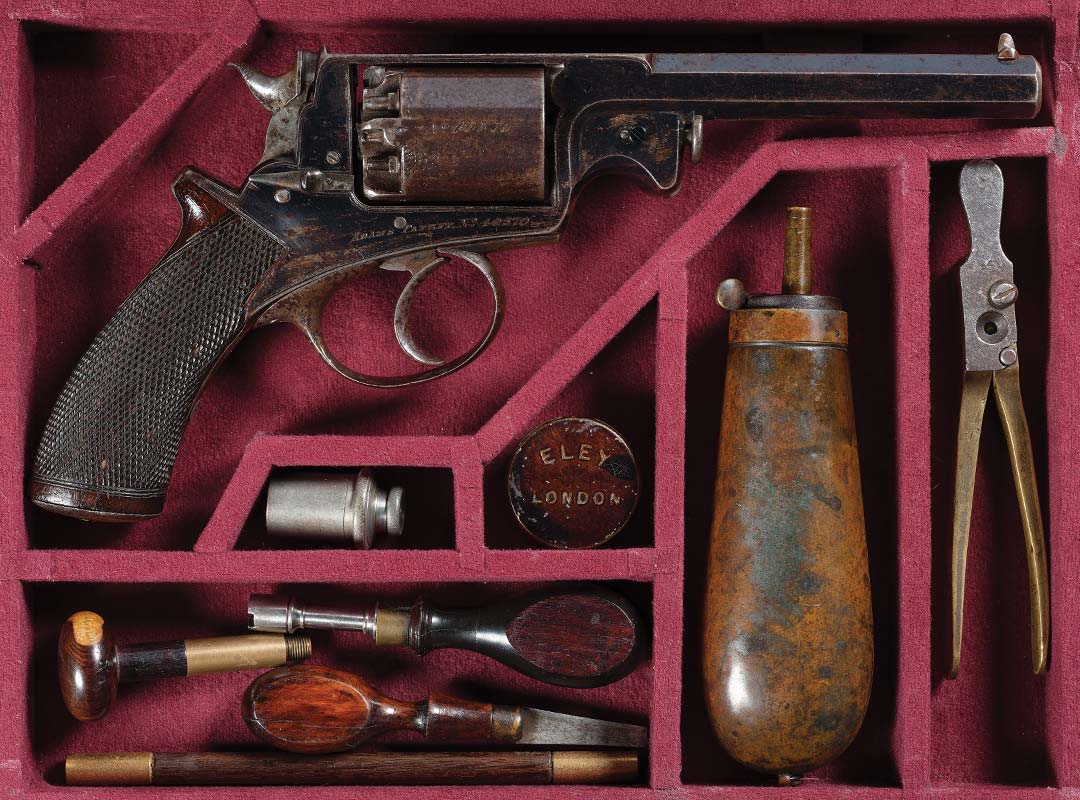 Deane-and-Sons-Retailer-Marked-Beaumont-Adams-Double-Action-Percussion-Revolver