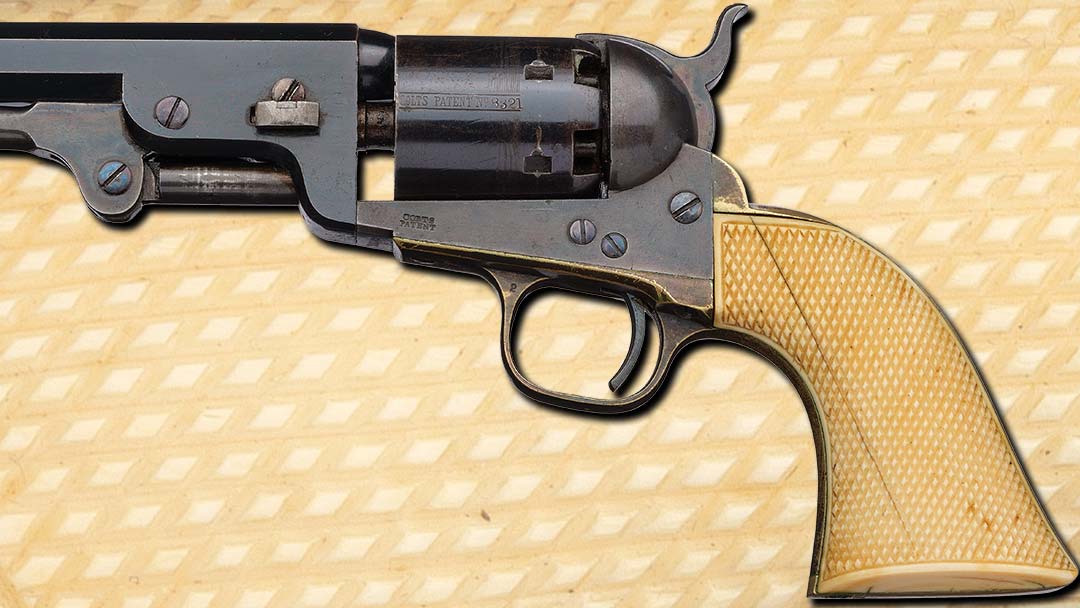 Exceptional-Civil-War-Era-Civilian-Colt-Model-1851-Navy-Percussion-Revolver-with-Special-Order-Checkered-Grip