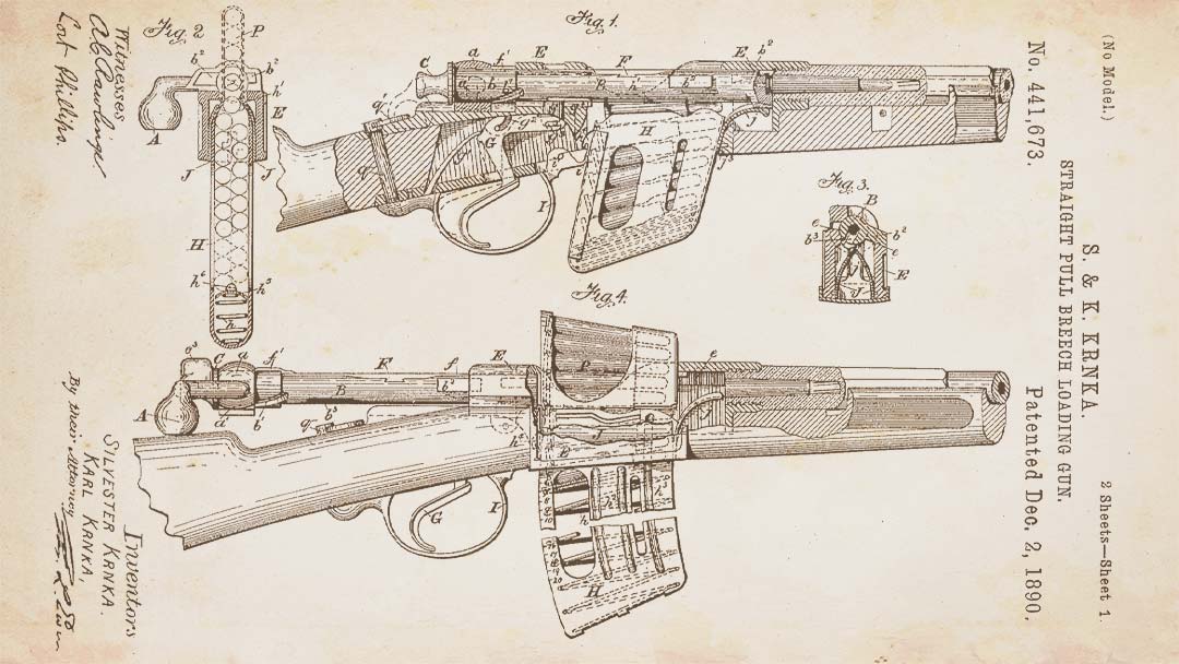 Krnka-straight-pull-bolt-action-rifle-patent-1887