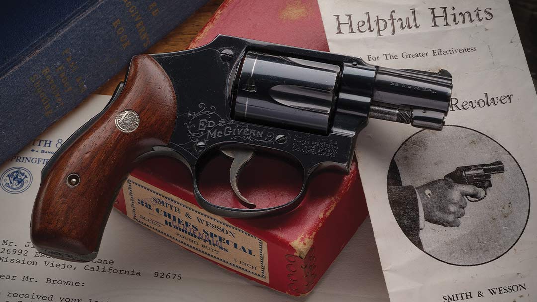 Early-Three-Digit-140-Serial-Number-Boxed-Factory-Documented-Ed-McGivern-Smith-and-Wesson-Model-40-Centennial-J-frame-revolver