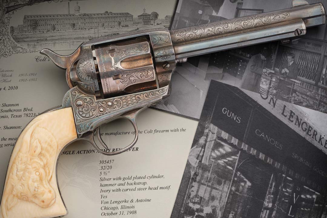 Silver-and-Gold-Plated-Cuno-Helfricht-Deluxe-Factory-Master-Engraved-First-Generation-Colt-Single-Action-Army-Revolver