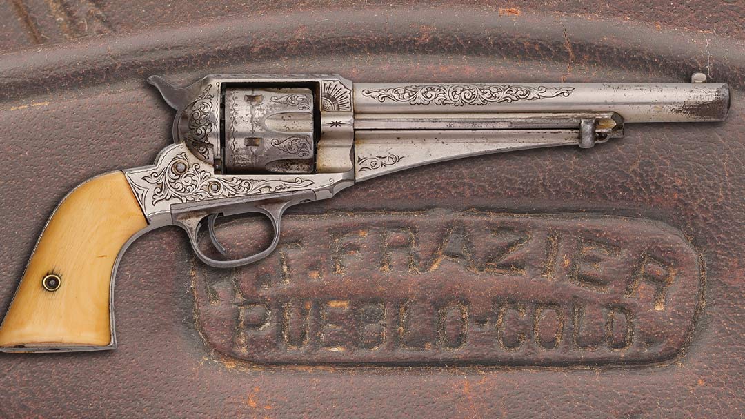 Remington-Model-1875-Single-Action-Army-Revolver-with-Ivory-Grips-and-Holster
