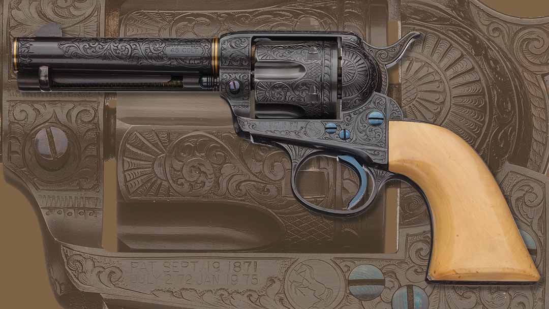 lot-1152-pair-of-engraved-inlaid-Colt-SAA