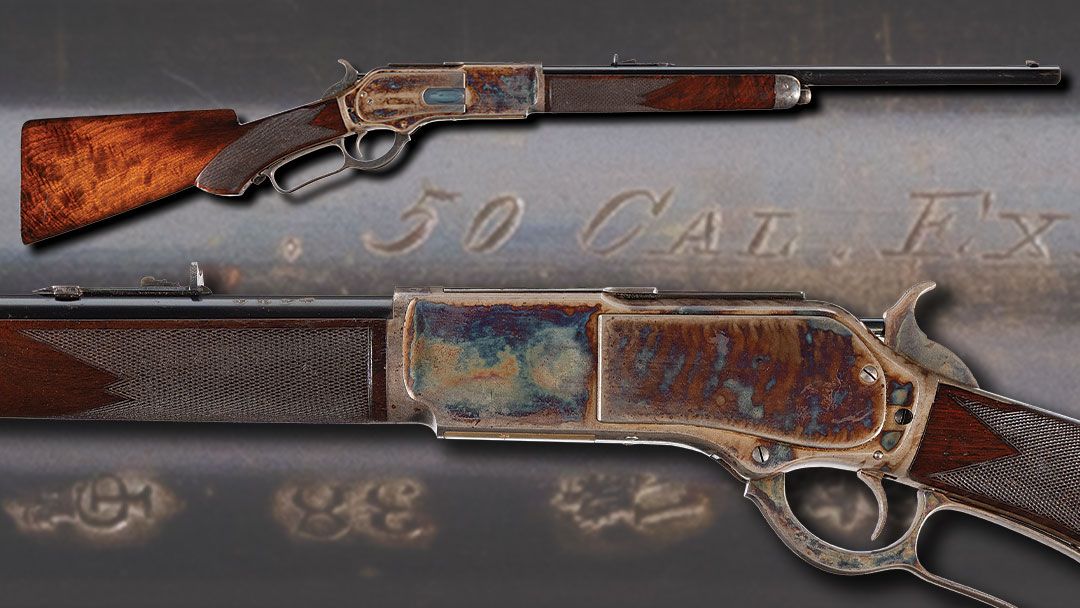Winchester Model 1876 Deluxe 50 Express Short Tiger Rifle | Rock