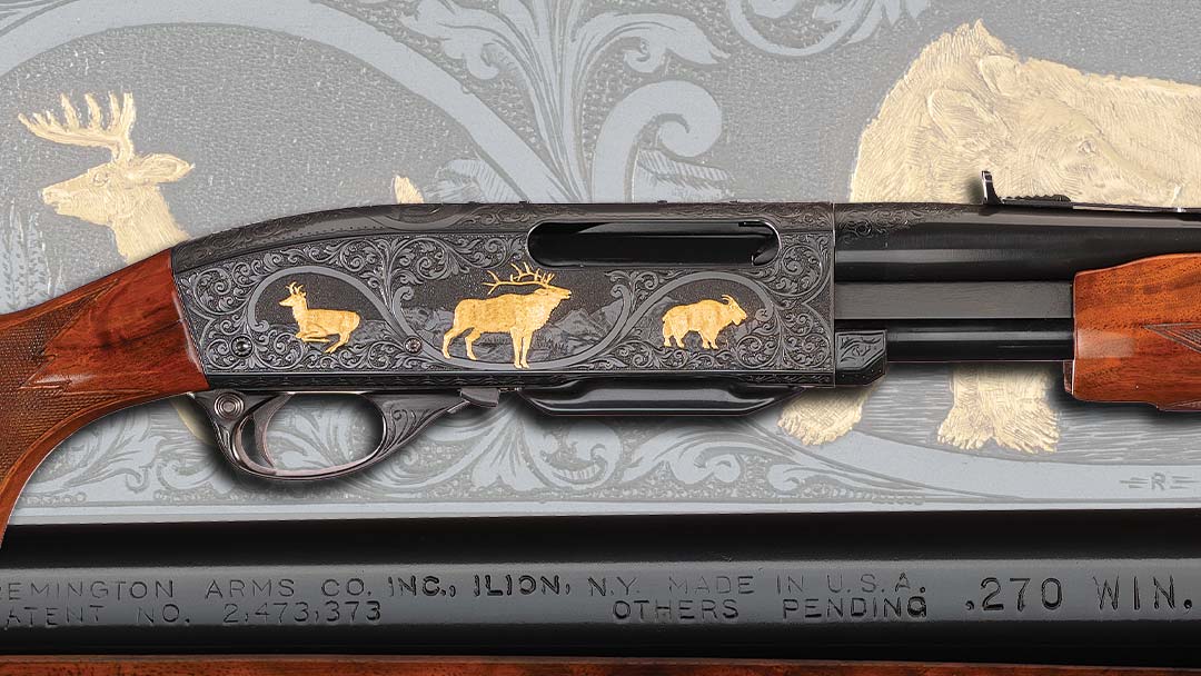 Robert Runge Engraved Remington F Grade Model 760 FDL Rifle | Rock
