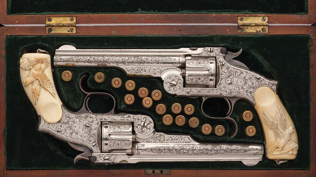 Exhibition Grade Engraved Pair of Smith & Wesson No. 3 Revolvers