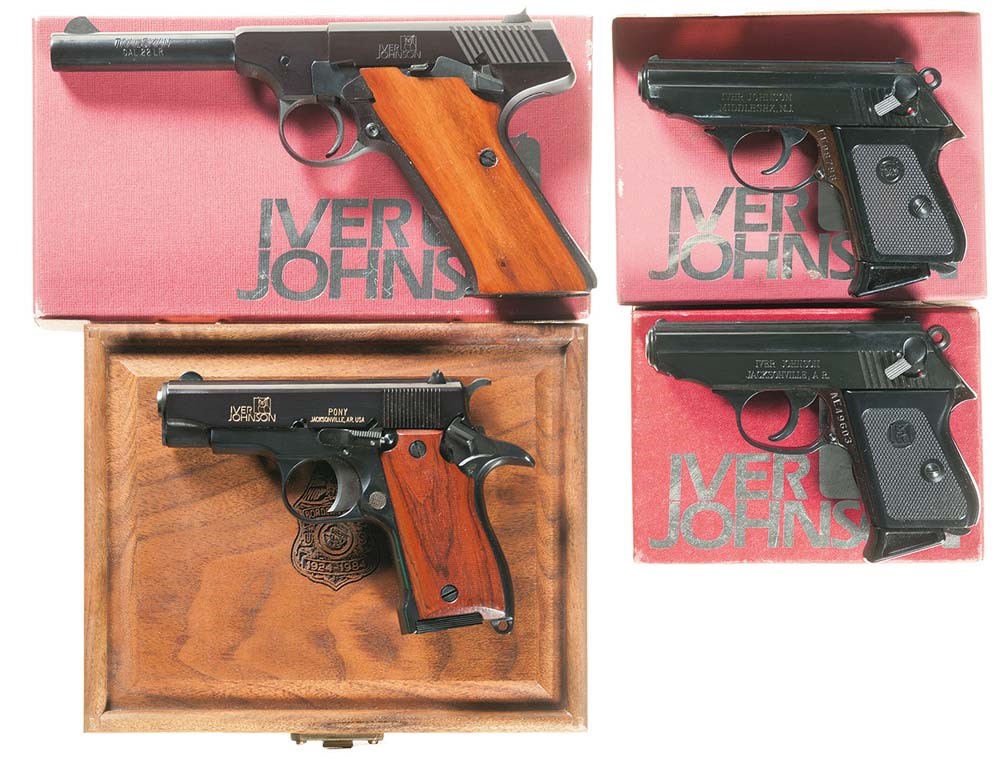 Lot 273: Collector's Lot of Four Iver Johnson Semi-Automatic Pistols