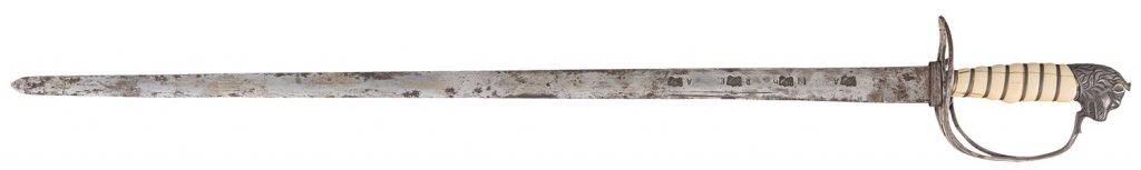 Historic John Bailey Revolutionary War Era Silver-Mounted Officer's Lion Pommel Sword