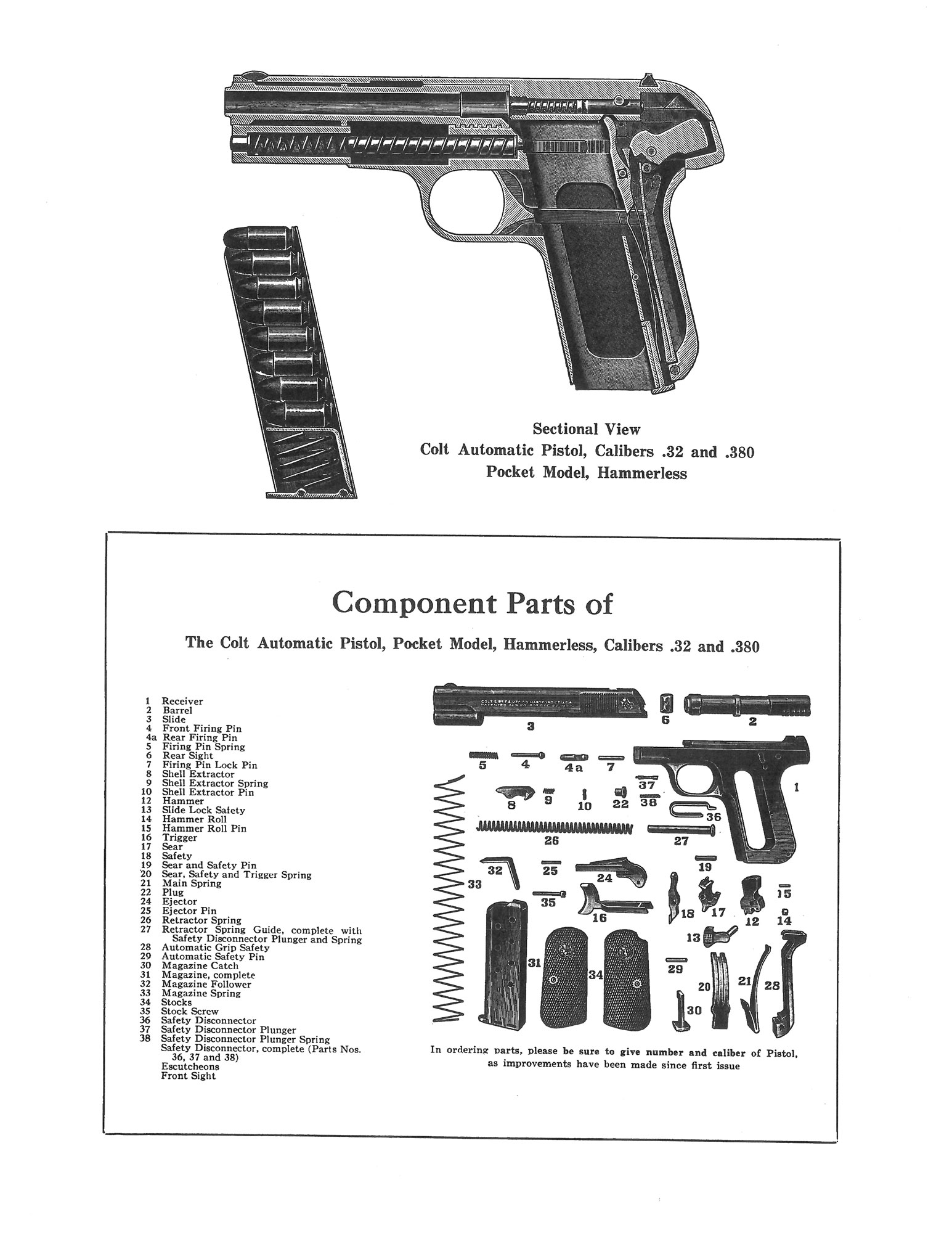 Colt 1903 Parts Diagram