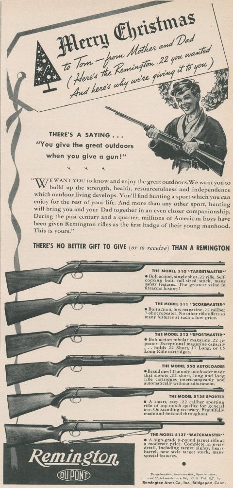 Remington DuPont Christmas gun ad