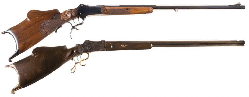 Two Martini Action Schuetzen Rifles