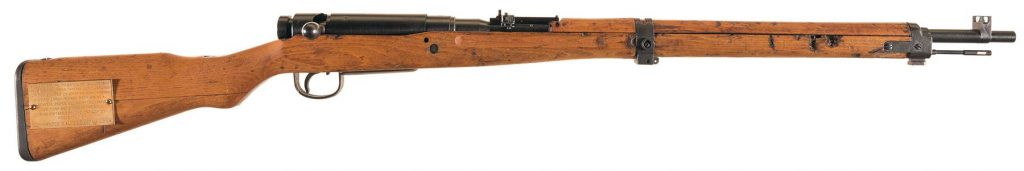 Japanese Type 99 Bolt Action Rifle with Inscribed Presentation Plaque