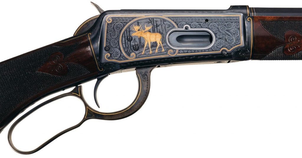 Winchester 1894 rifle engraved gold Turnbull