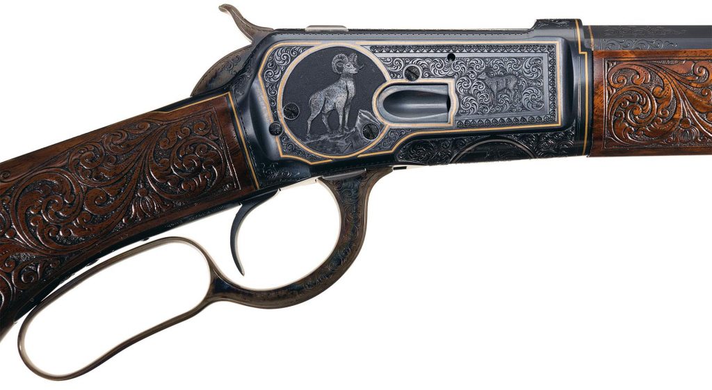 Winchester 1892 Gold, relief engraved Turnbull