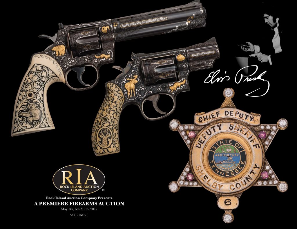 Elvis Presley's revolvers and badge