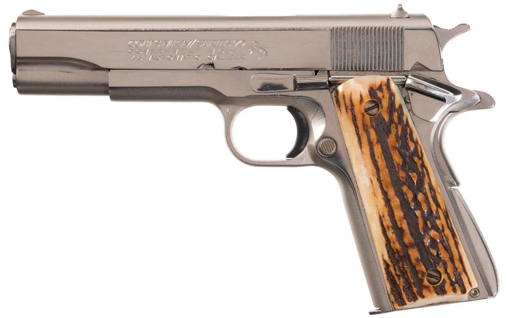 Colt MK IV 70 Series pistol stag grips