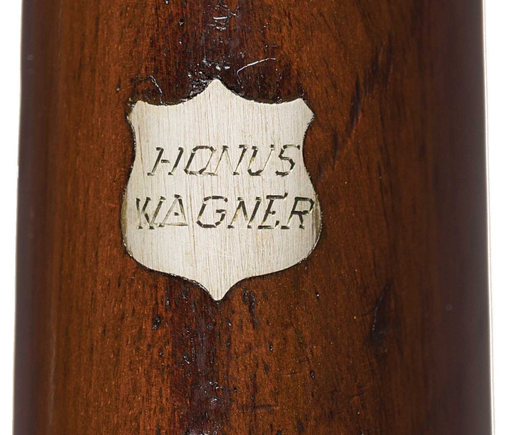 Honus Wagner plaque on 16 ga. shotgun