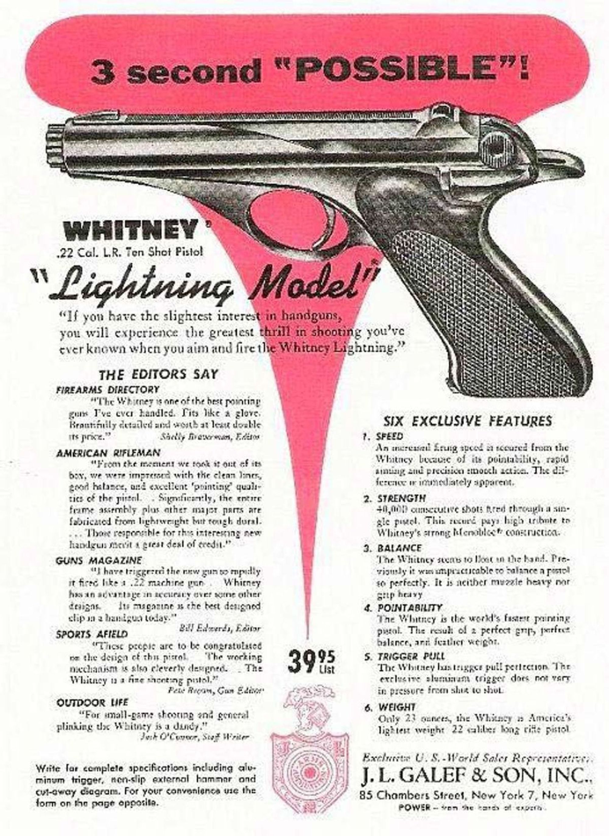 Whitney Lightning ad pistol
