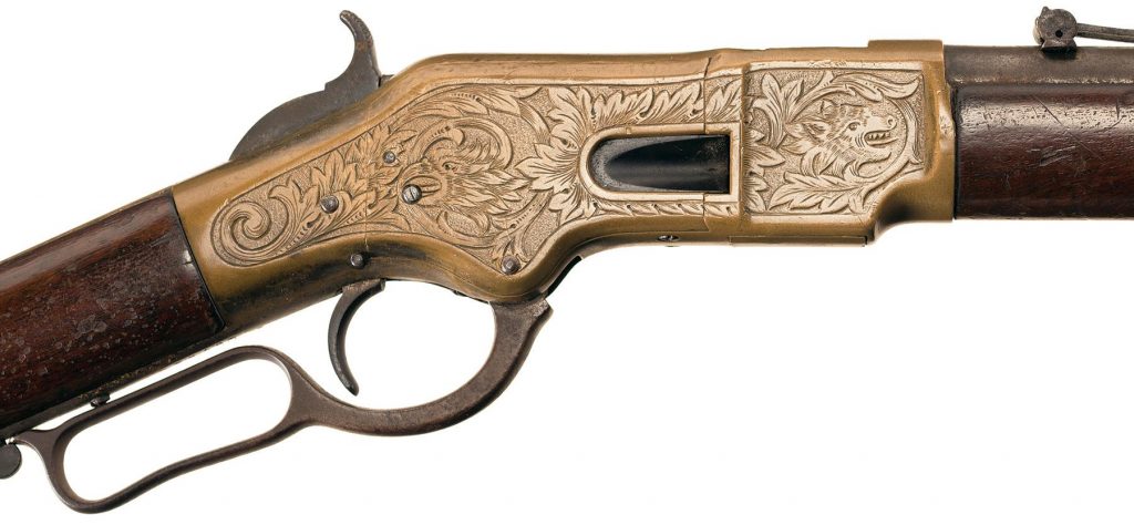 engraved Winchester 1866 musket