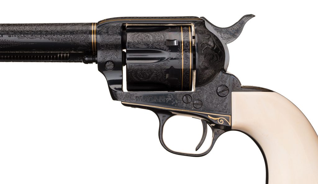 Wright signed and engraved Colt 3rd gen revolver