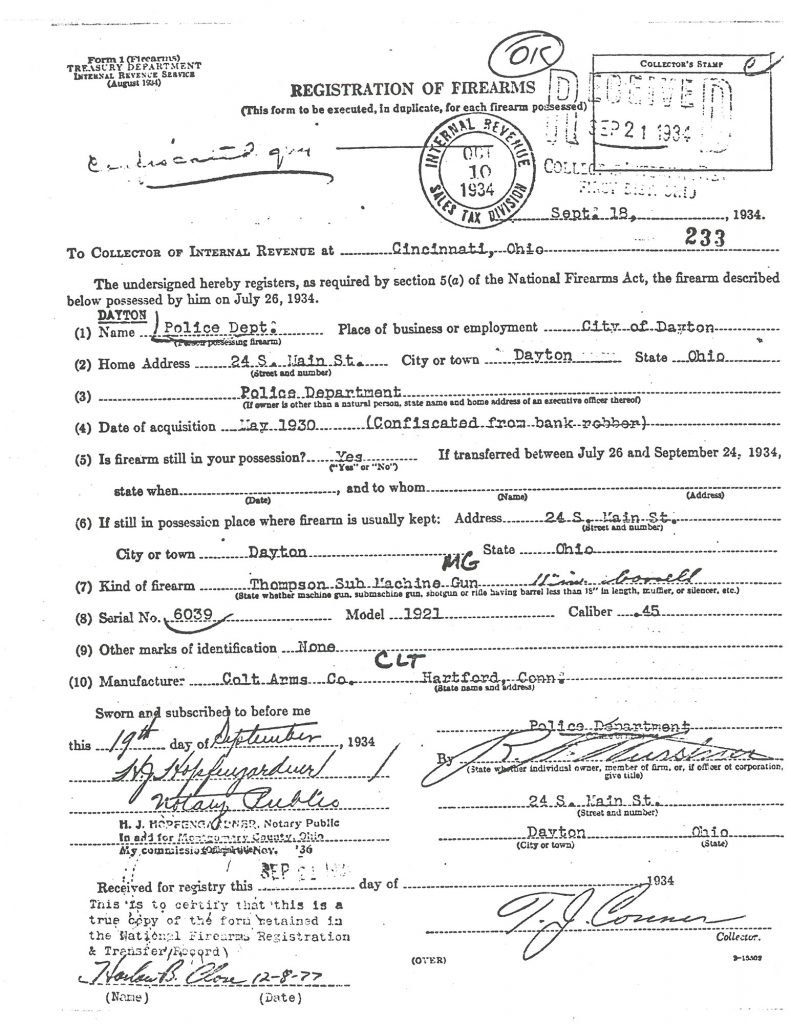 original 1934 registration