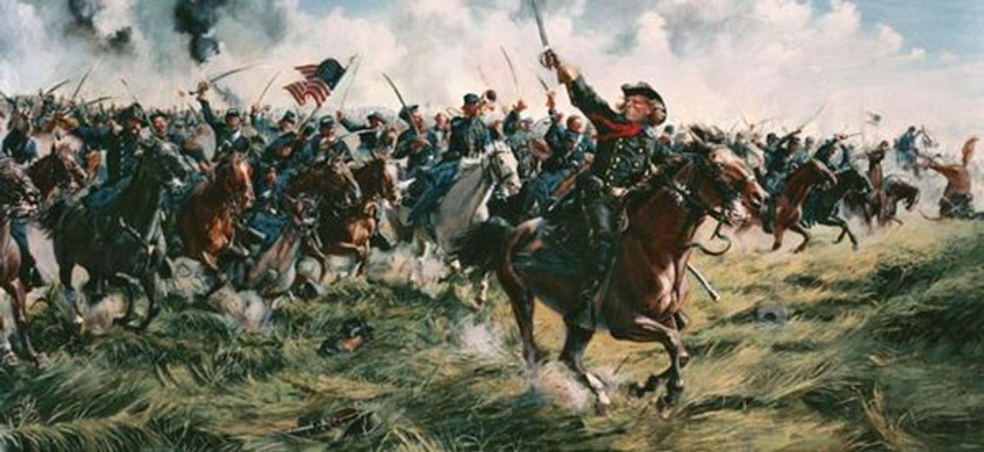 Custers cavalry charge at Gettysburg