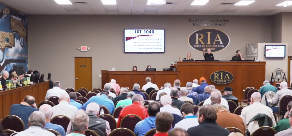 A picture of one of our many live auctions at Rock Island Auction Company in Rock Island, Illinois. 