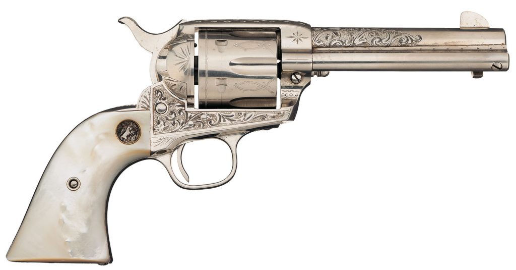 Cuno Helfricht Factory Engraved Colt Single Action Revolver 