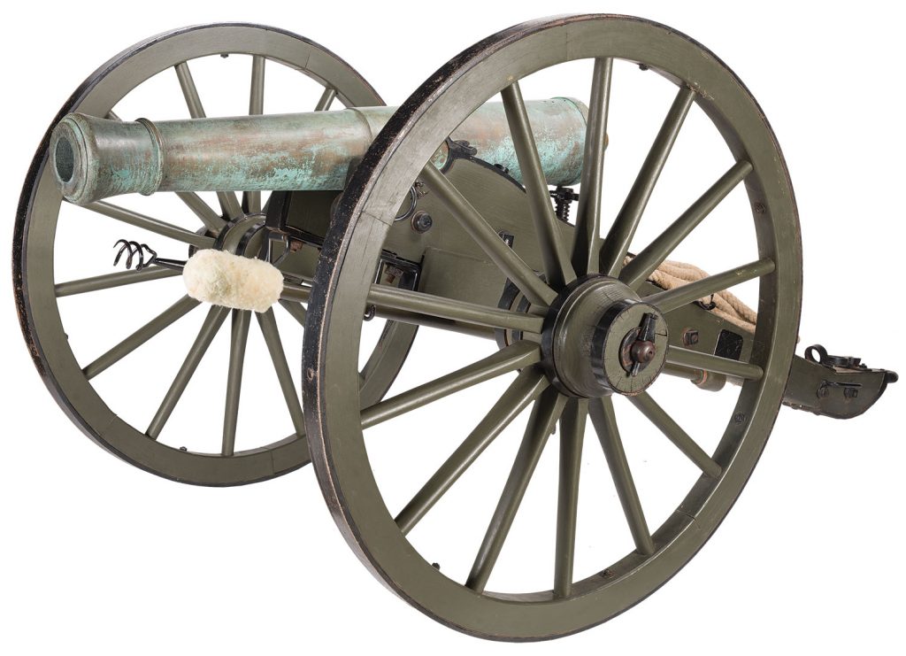 Lot 3174: Rare U.S. Civil War Era Ames Foundry Model 1841 6 Pounder Cannon Dated 1855 with Provenance