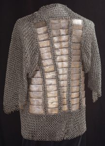 5th Century Shirt of Mail and Plate with Elaborate Gold Koftgari Decorated Plate Reinforcement