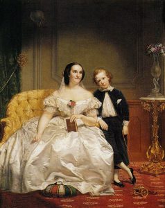 Elizabeth Jarvis Hart Colt and her son, Caldwell by Charles Loring Elliott