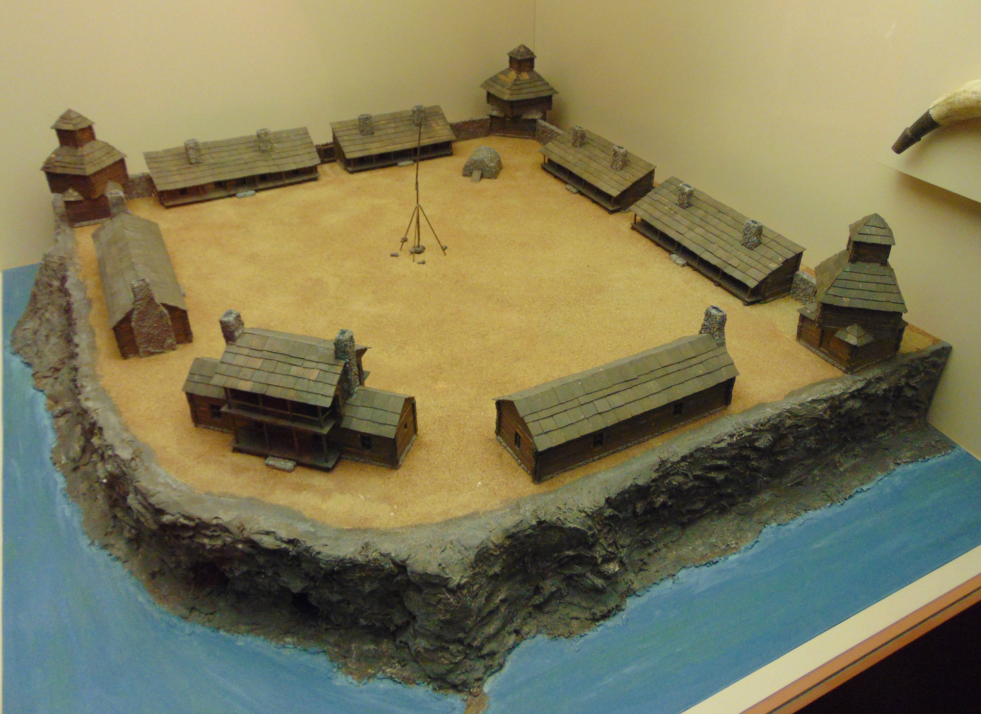 This model of Fort Armstrong is currently on display at the local Putnam Museum.