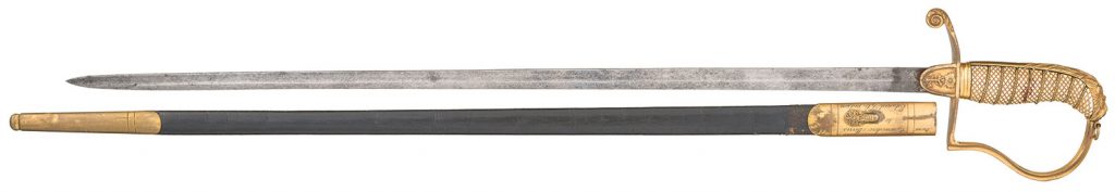 Historic Dual Presentation War of 1812 British HMS Guerriere Sword