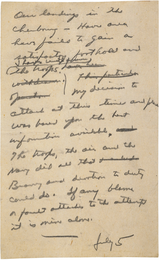 A letter from General Eisenhower