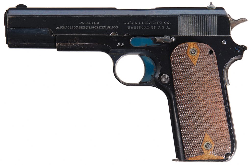 Lot 1687: Super Ultra-Rare Early Production Colt Model 1909 Serial Number "22" 45 ACP Semi-Automatic Test Trial Pistol with Factory Letter