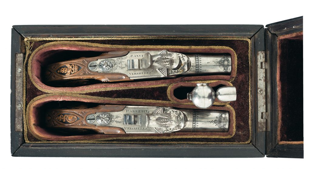 Cased Pair of Percussion Pocket Pistols by Nicholas Noel Boutet