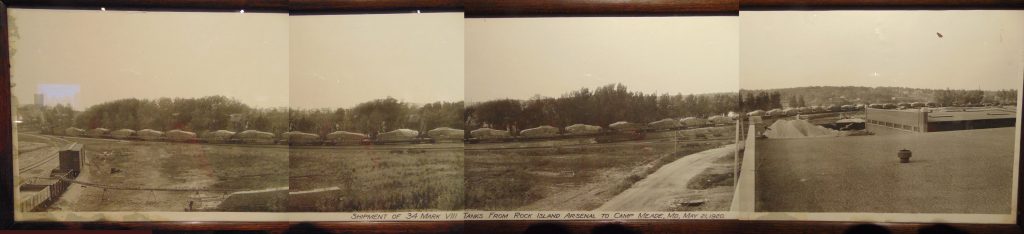 Shipment of 34 Mark VIII Tanks from Rock Island Arsenal to Camp Meade, MD, May 21, 1920.