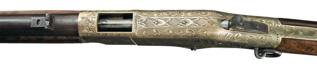 Attractive Panel Scene Engraved Winchester Model 1866 Carbine