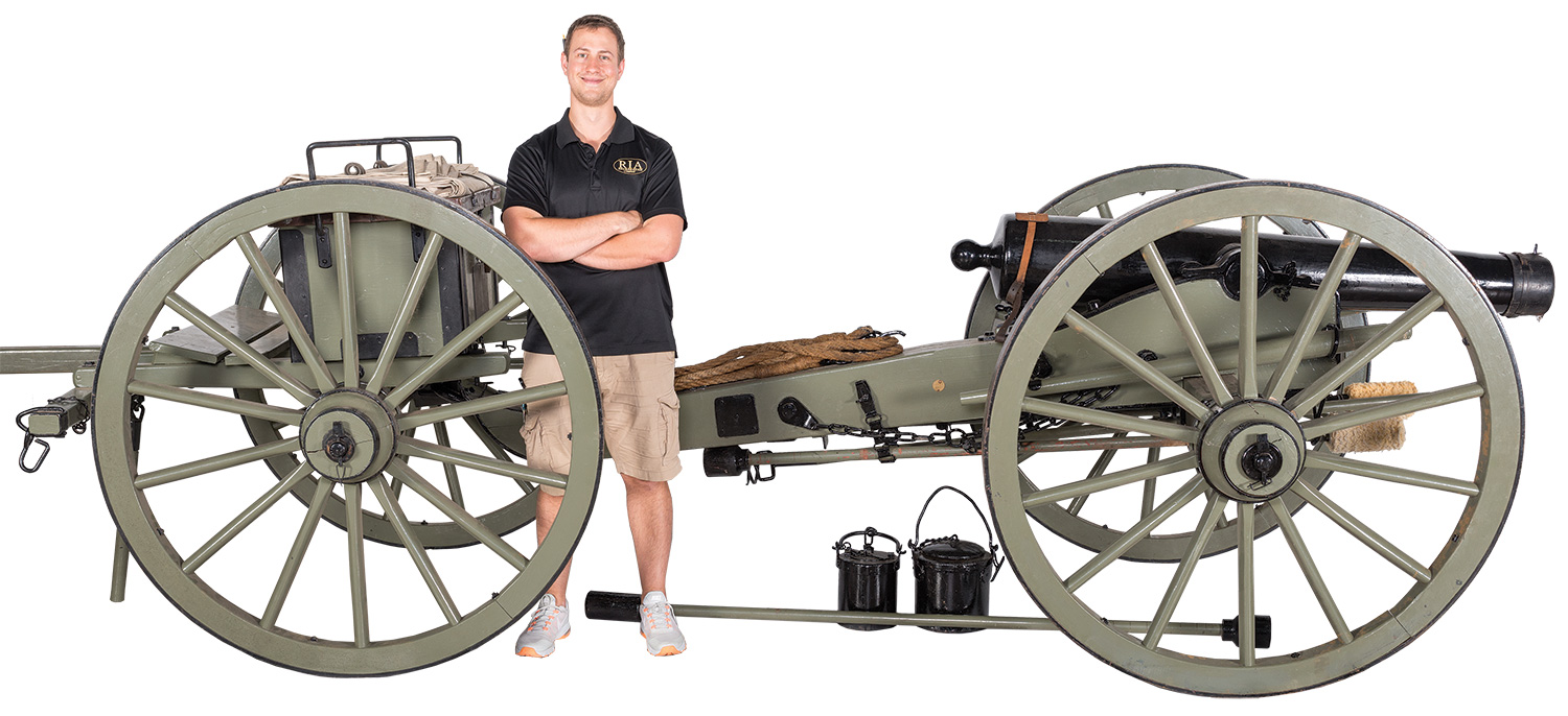 Lot 3154: Reproduction Confederate Tredegar Iron Works Style Twelve Pound Napoleon Field Gun with Carriage, Limber and Accoutrements