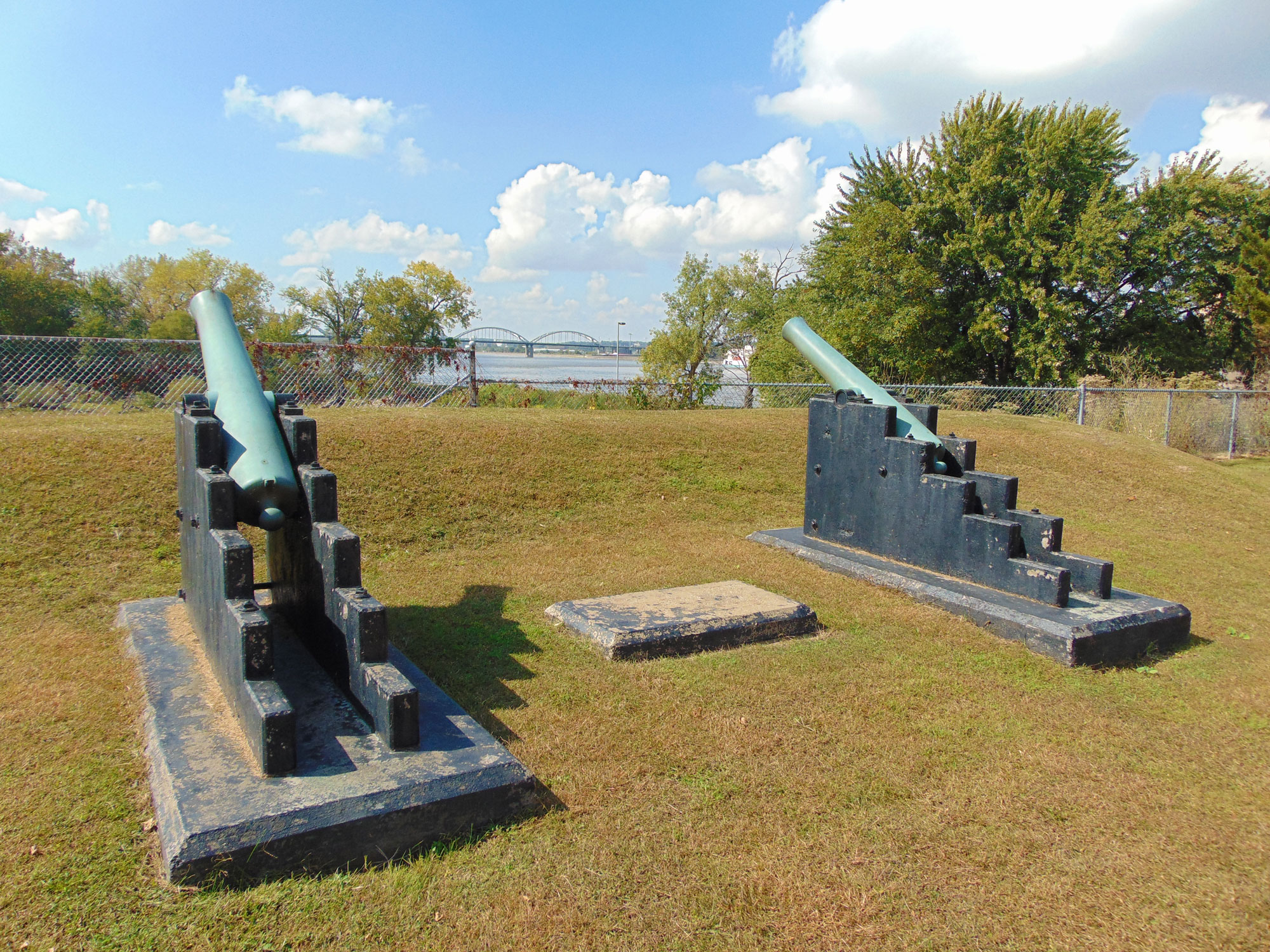 Here are the two cannons that protect the fort today.