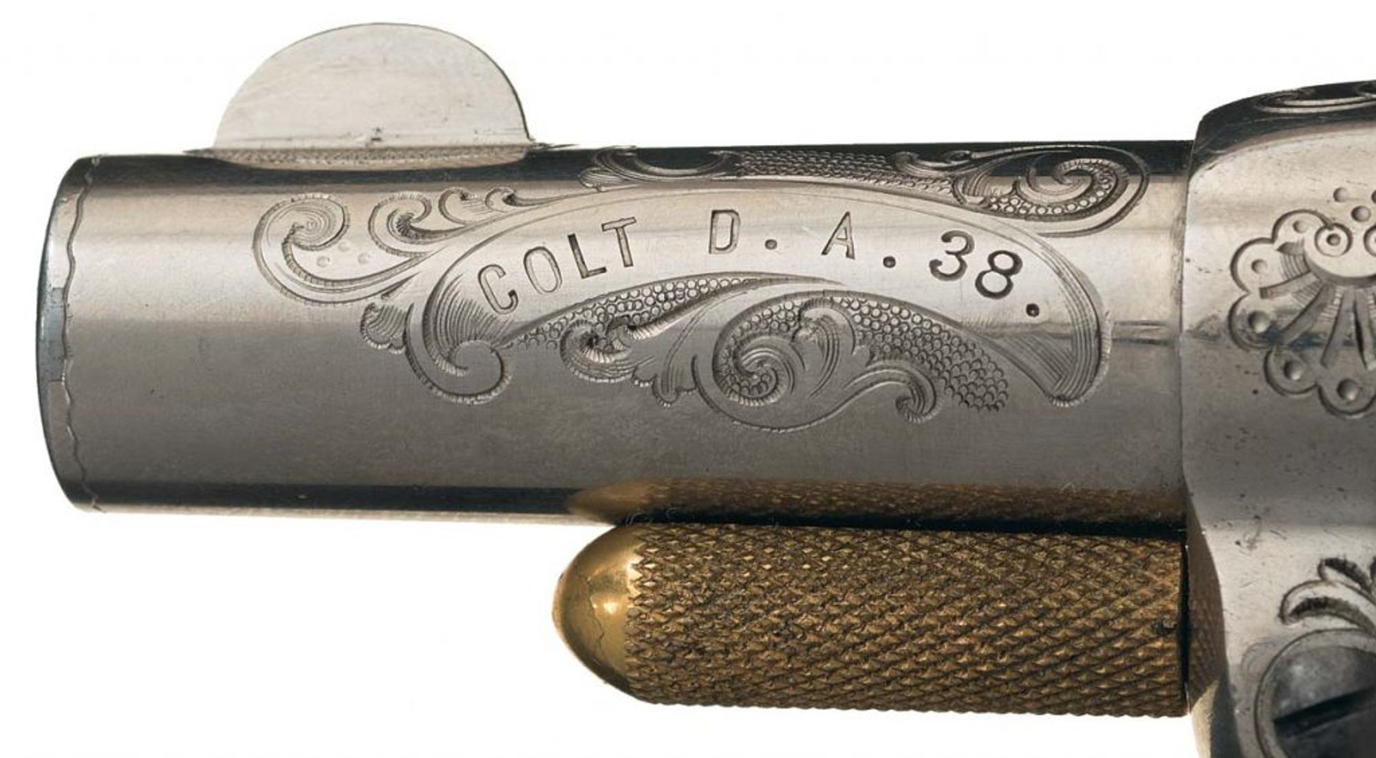 Gustave Young Master Engraved, gold and nickel-plated Colt Model 1877 