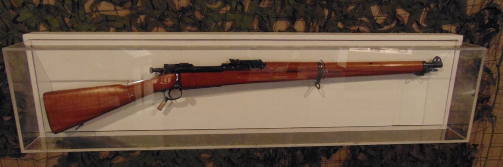 They even chose to display a rare M1903 with a rod bayonet