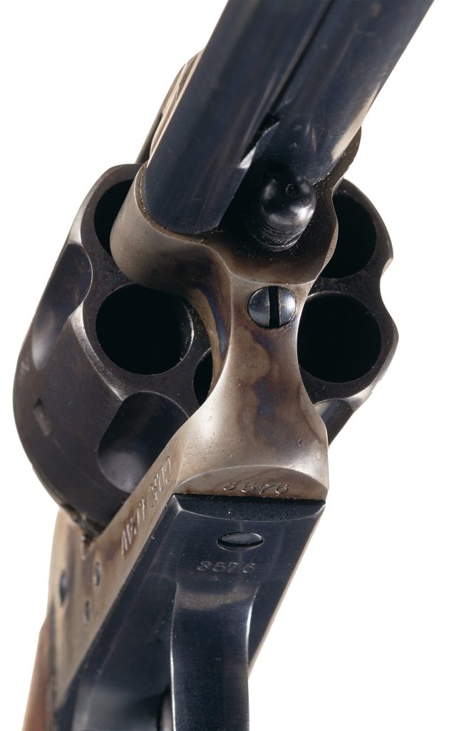 Close-up of Colt Single Action Army Revolver 45 LC