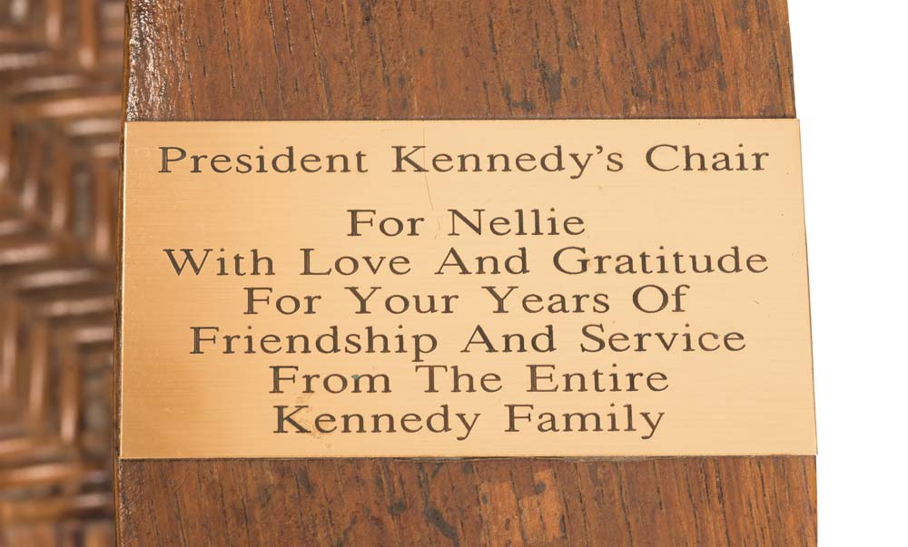 Inscription on JFK's rocking chair