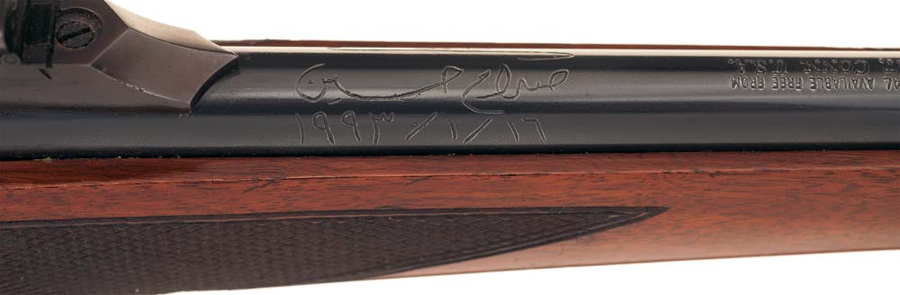 Signature on Ruger 77 Rifle 243 Win barrel