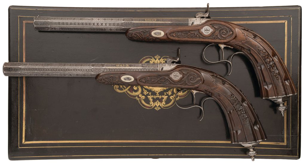 1849 Exposition Cased Pair of Pistols by Brun of Paris